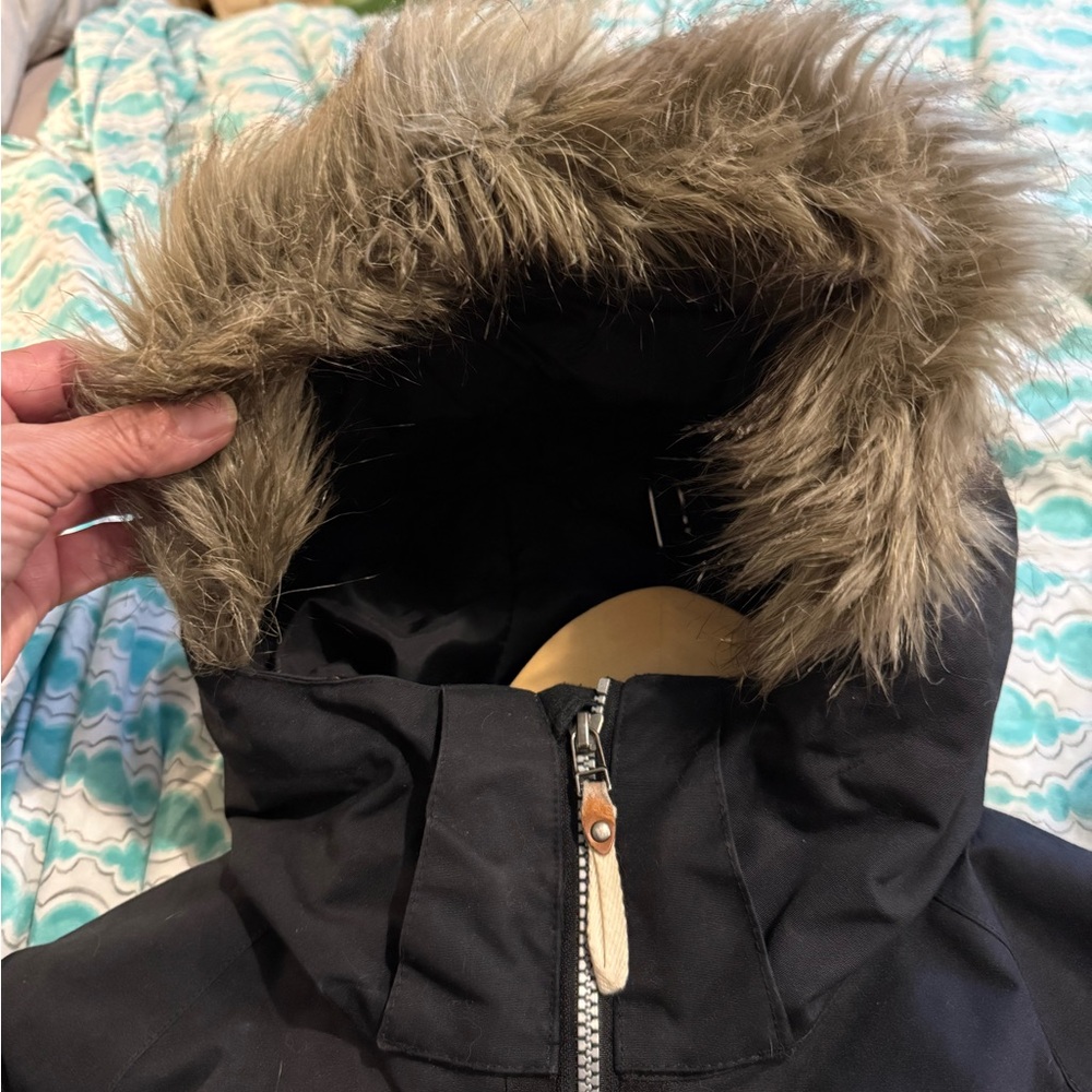 Burton Black Jacket with Faux Fur Hood